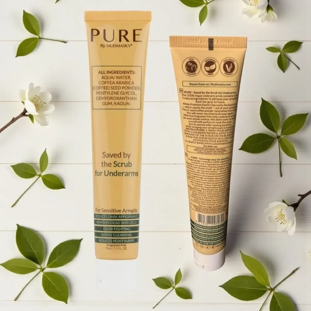 Pure MudMasky Saved By The Scrub For Underarms Sensitive Armpits 75ml New/Sealed